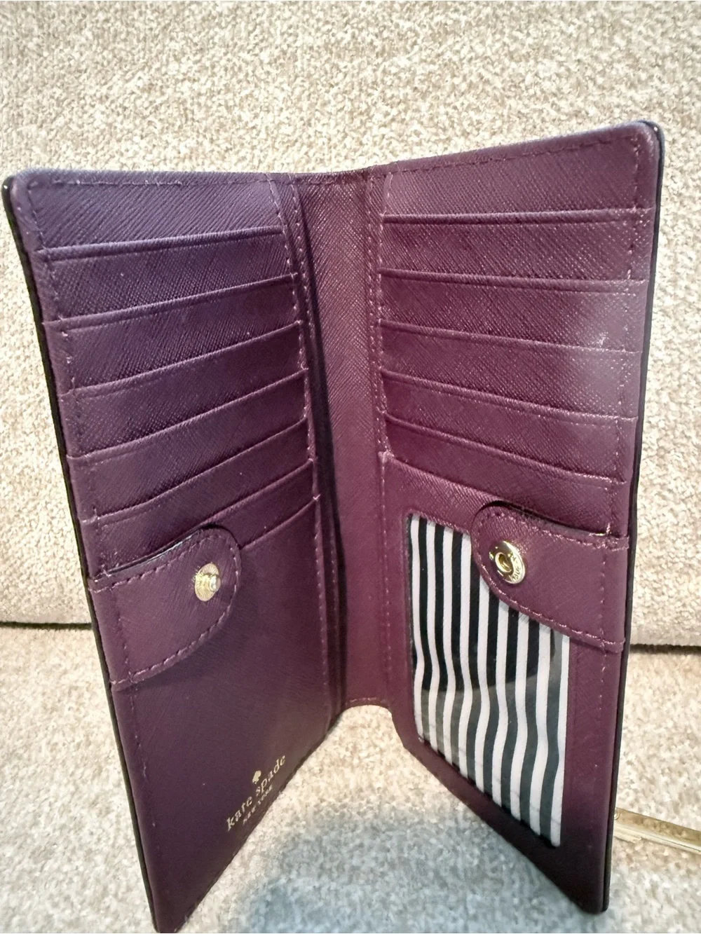 kate spade Purple Perforated Continental Wallet